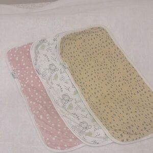 COPPER PEARL Set of Three Baby burp Pads